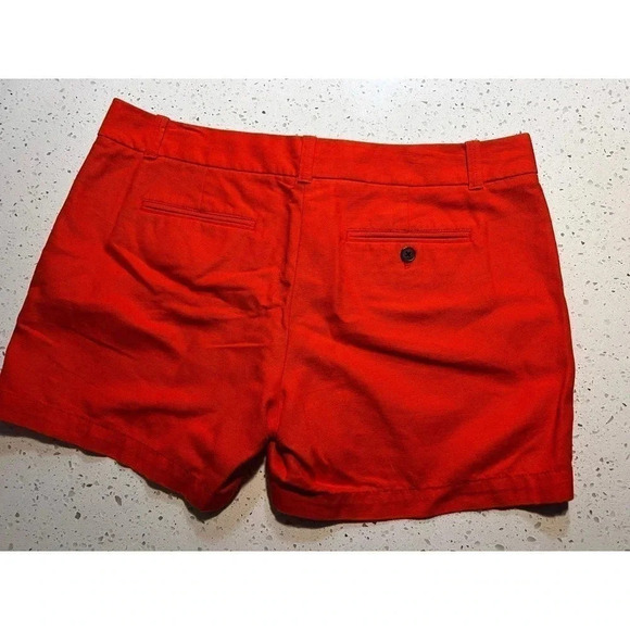Jay crew shorts women’s Chino 100% cotton size 10 orange - Picture 4 of 5